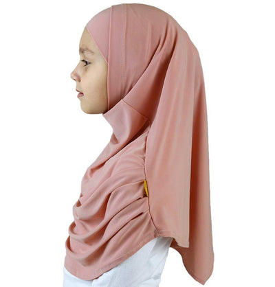 Firdevs Amirah hijab Dusty Pink Firdevs Girl's Practical Hijab Scarf & Bonnet Dusty Pink