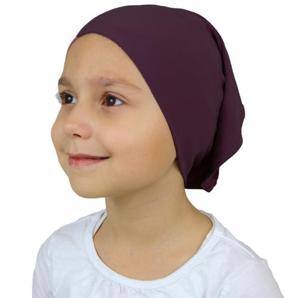 Firdevs Amirah hijab Eggplant Firdevs Girl's Practical Hijab Scarf & Bonnet Eggplant