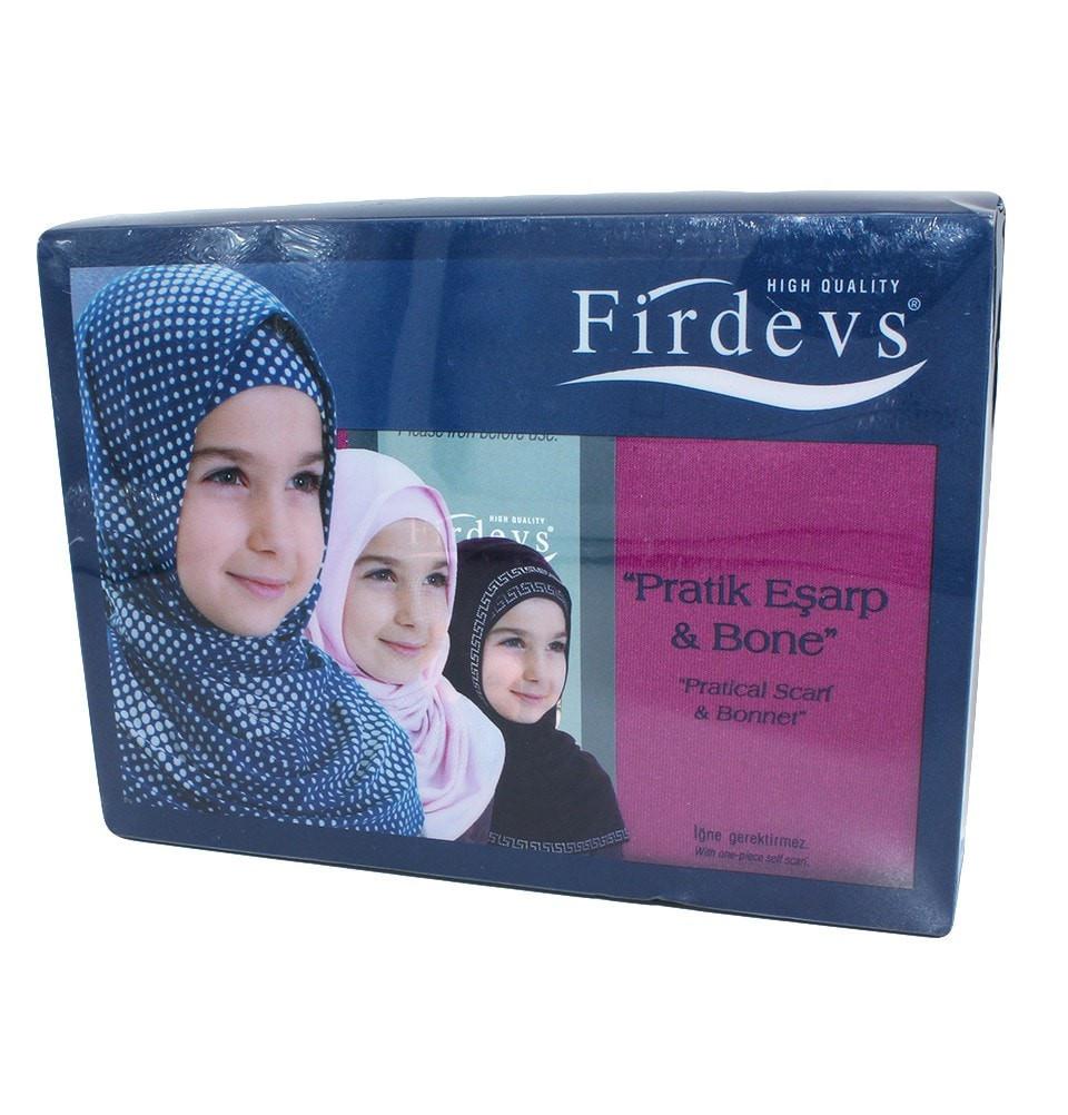 Firdevs Amirah hijab Firdevs Girl's Practical Hijab Scarf & Bonnet Fuchsia - Modefa 