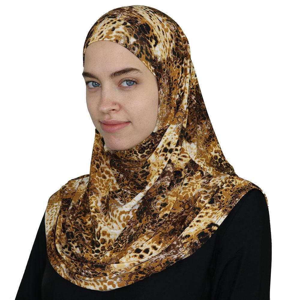 Firdevs Amirah hijab Gold/Brown Firdevs Practical Amira Hijab Safari Sunset - Gold