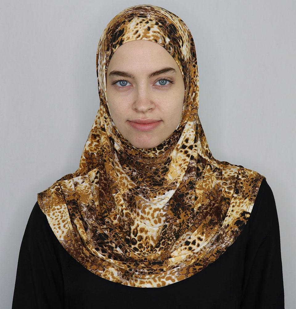 Firdevs Amirah hijab Gold/Brown Firdevs Practical Amira Hijab Safari Sunset - Gold