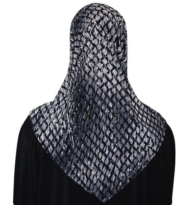 Firdevs Amirah hijab Firdevs Practical Scarf & Bonnet Lattice Grey - Modefa 