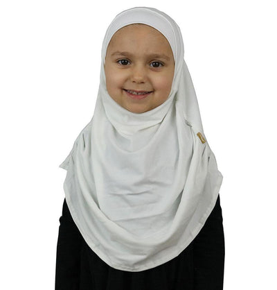 Firdevs Amirah hijab Ivory Firdevs Girl's Practical Hijab Scarf & Bonnet Ivory