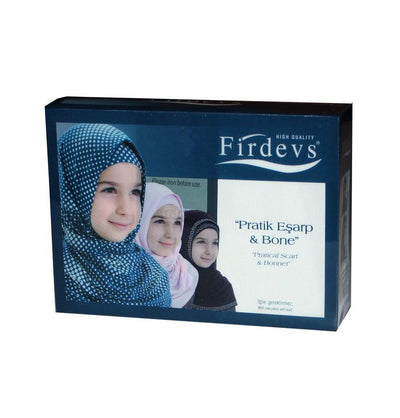 Firdevs Amirah hijab Ivory Firdevs Girl's Practical Hijab Scarf & Bonnet Ivory