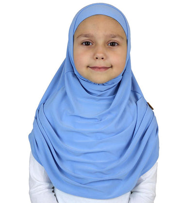 Firdevs Amirah hijab Light Blue Firdevs Girl's Practical Hijab Scarf & Bonnet Light Blue