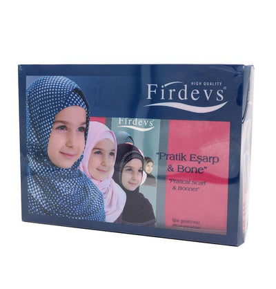 Firdevs Girl's Practical Hijab Scarf & Bonnet Magenta