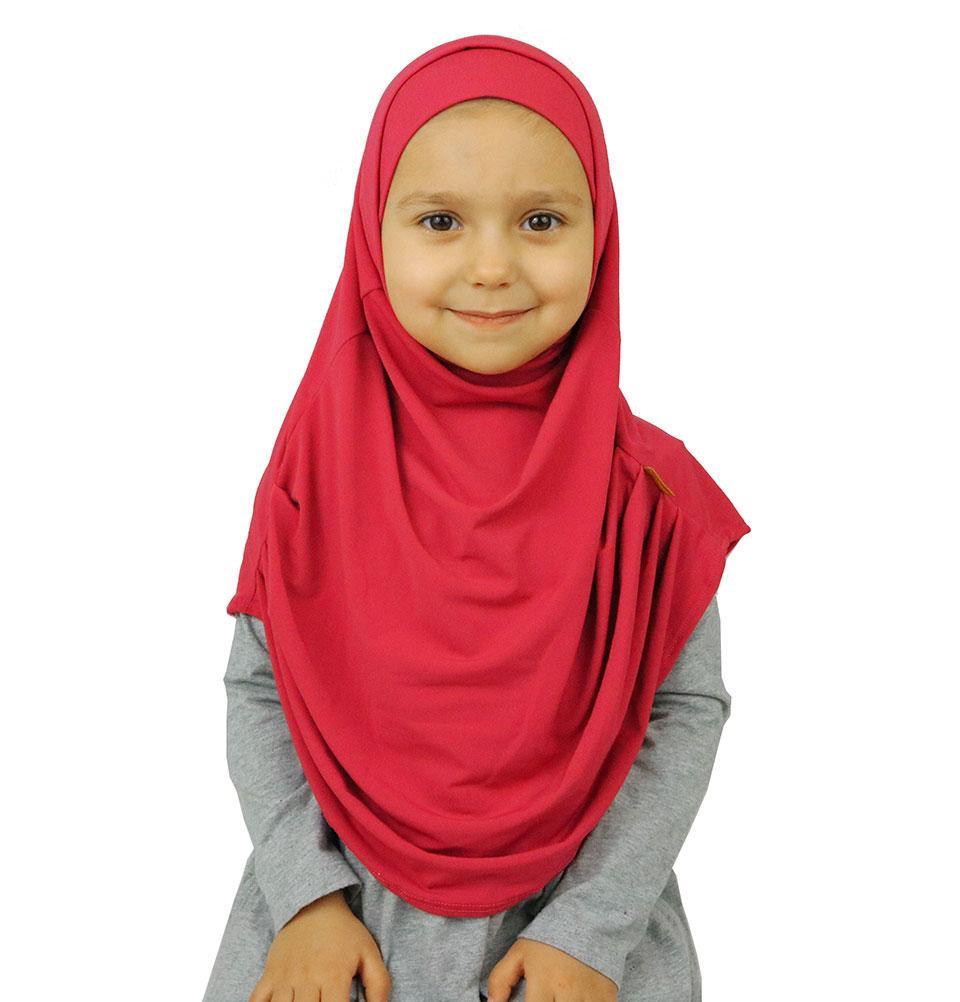 Firdevs Girl's Practical Hijab Scarf & Bonnet Magenta