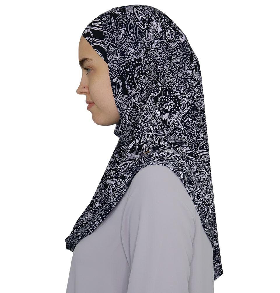 Firdevs Practical Amira Hijab Wild Paisley - Midnight Blue