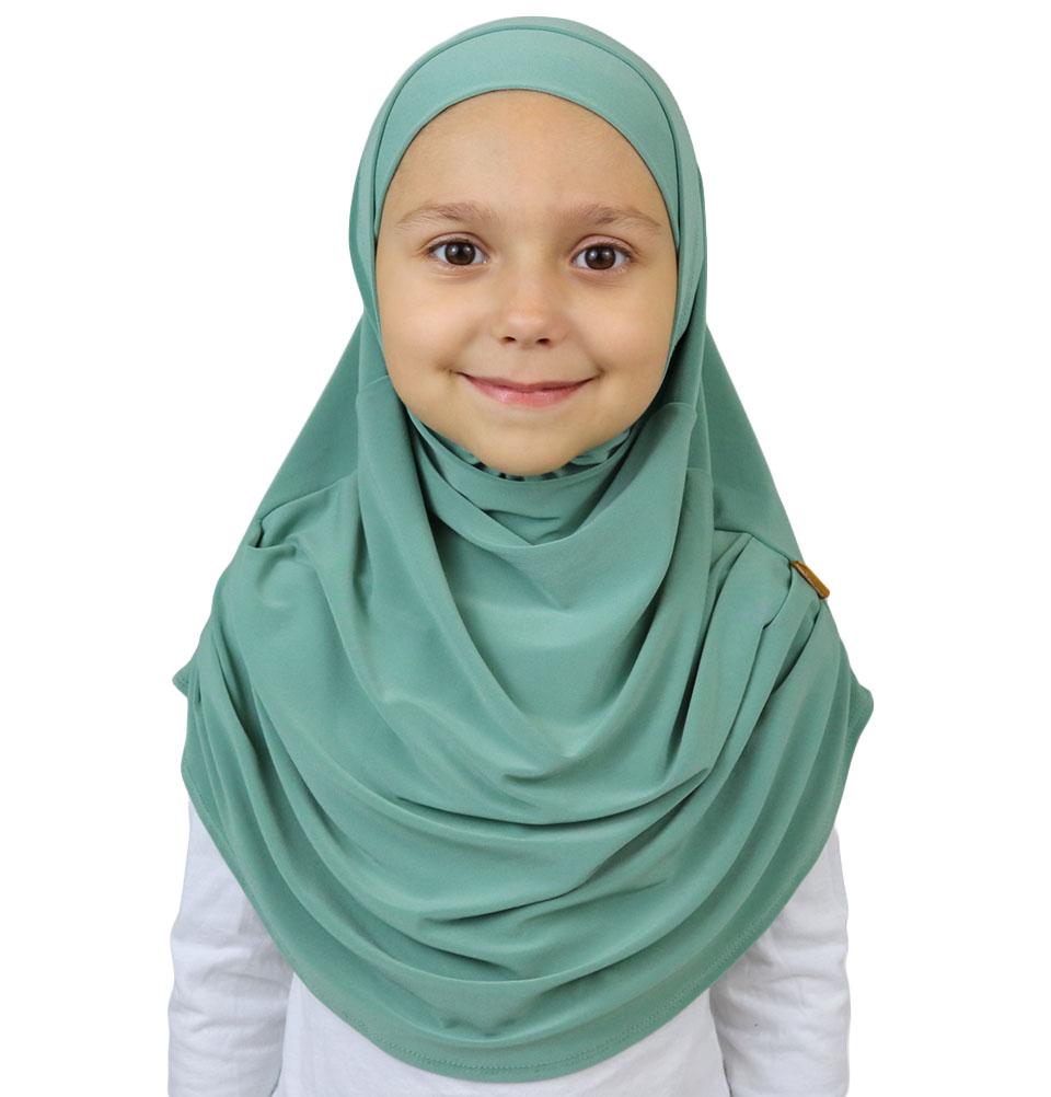 Firdevs Amirah hijab Mint Jade Firdevs Girl's Practical Hijab Scarf & Bonnet Mint Jade