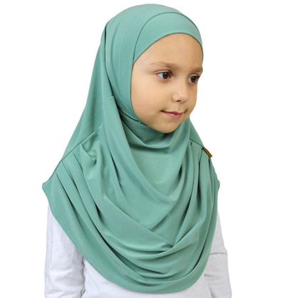 Firdevs Amirah hijab Mint Jade Firdevs Girl's Practical Hijab Scarf & Bonnet Mint Jade