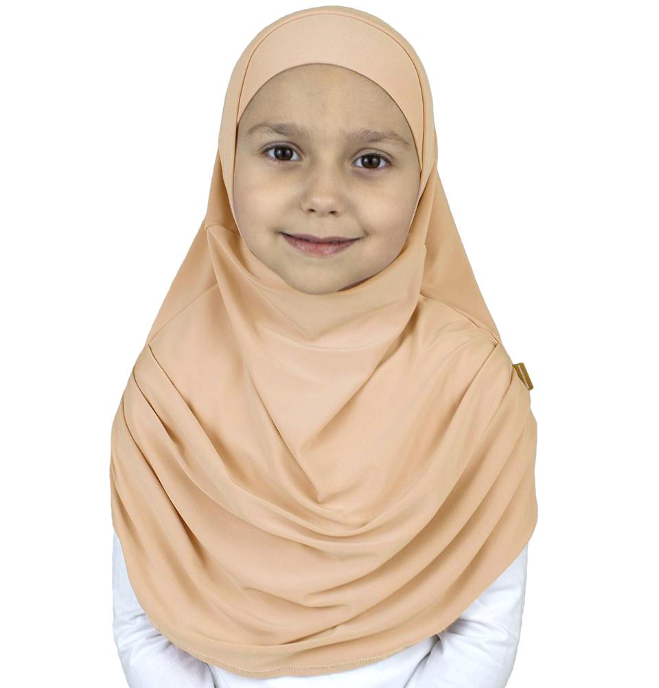 Firdevs Amirah hijab Pale Peach Firdevs Girl's Practical Hijab Scarf & Bonnet Pale Peach