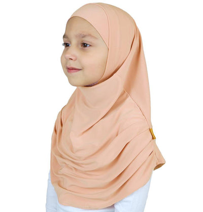 Firdevs Amirah hijab Pale Peach Firdevs Girl's Practical Hijab Scarf & Bonnet Pale Peach