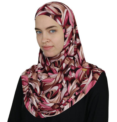 Firdevs Practical Amira Hijab Modern Curves - Pink/Beige