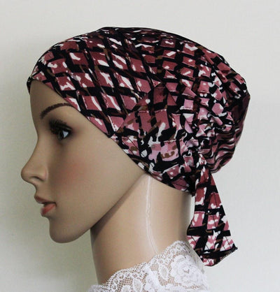 Firdevs Amirah hijab Firdevs Practical Scarf & Bonnet 020 Pink Lattice - Modefa 
