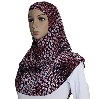 Firdevs Amirah hijab Firdevs Practical Scarf & Bonnet 020 Pink Lattice - Modefa 