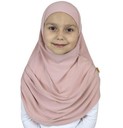 Firdevs Amirah hijab Pink Firdevs Girl's Practical Hijab Scarf & Bonnet Blush Pink