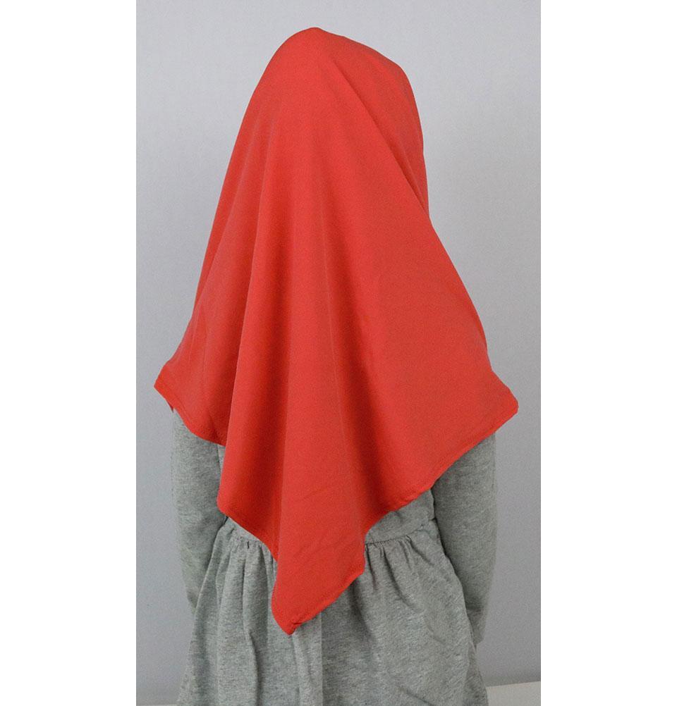 Firdevs Girl's Practical Hijab Scarf & Bonnet Coral Pink