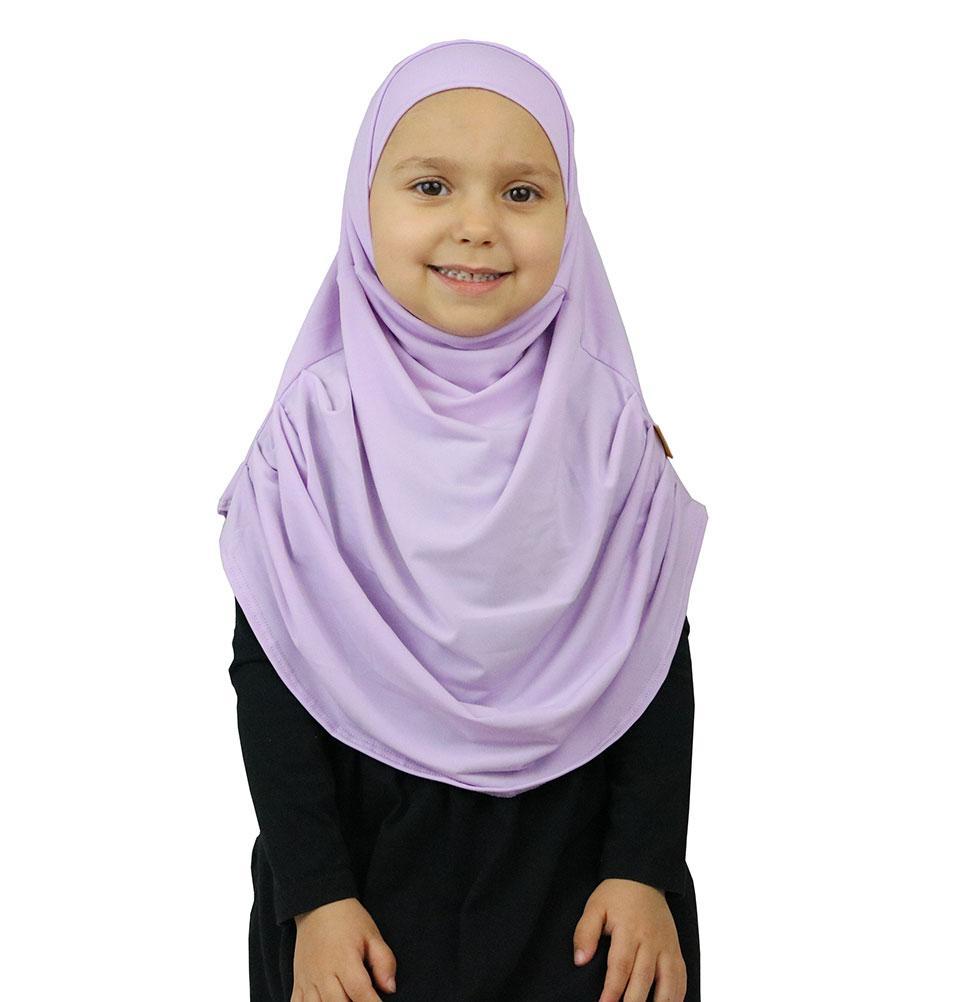 Firdevs Girl's Practical Hijab Scarf & Bonnet Lilac