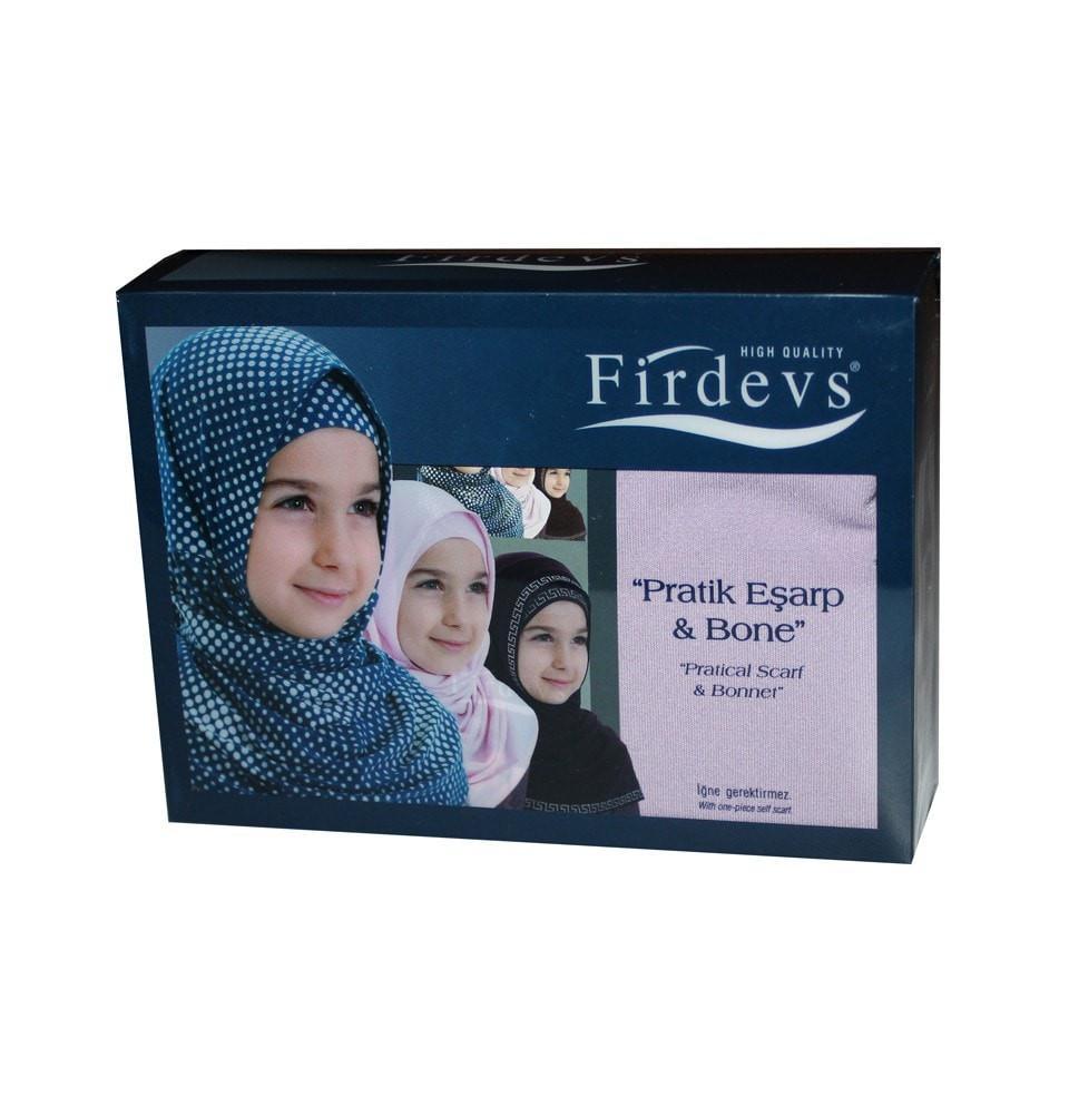 Firdevs Girl's Practical Hijab Scarf & Bonnet Lilac
