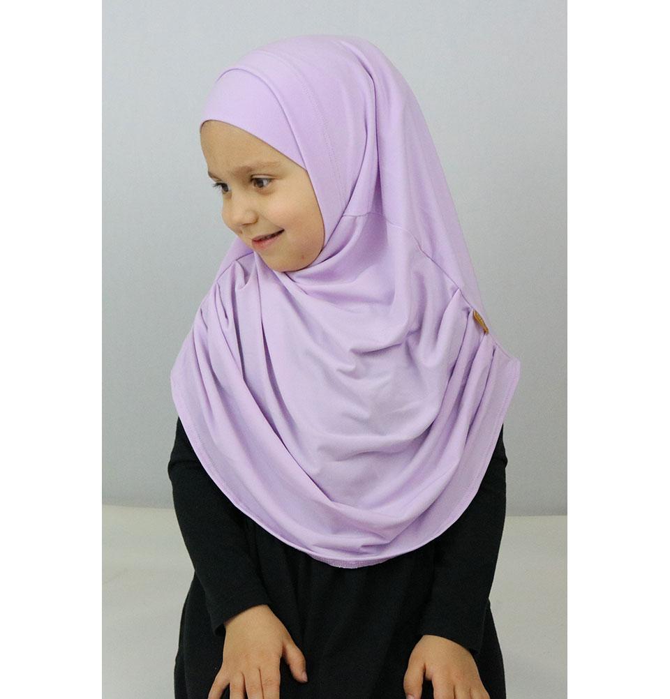 Firdevs Girl's Practical Hijab Scarf & Bonnet Lilac