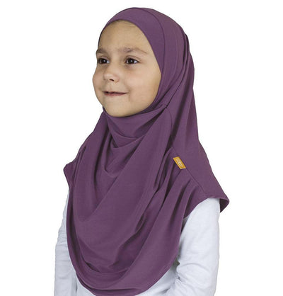 Firdevs Amirah hijab Purple Firdevs Girl's Practical Hijab Scarf & Bonnet Purple