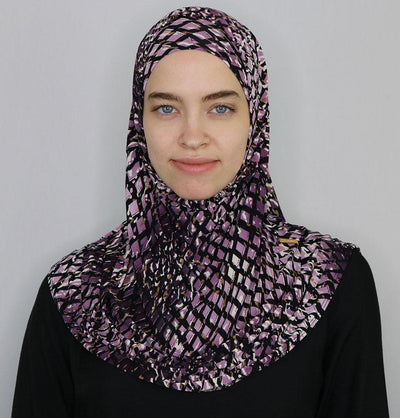 Firdevs Practical Amira Hijab Lattice - Purple