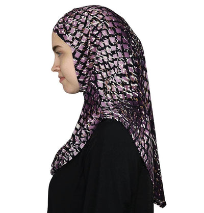 Firdevs Practical Amira Hijab Lattice - Purple
