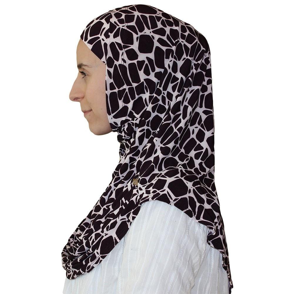 Firdevs Amirah hijab Firdevs Practical Scarf & Bonnet Giraffe Dark Purple - Modefa 