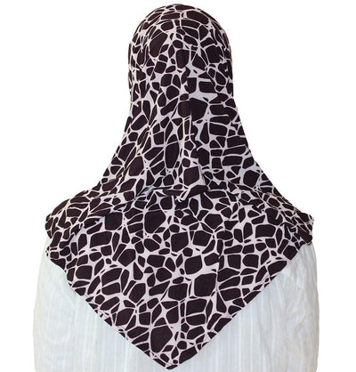 Firdevs Amirah hijab Firdevs Practical Scarf & Bonnet Giraffe Dark Purple - Modefa 