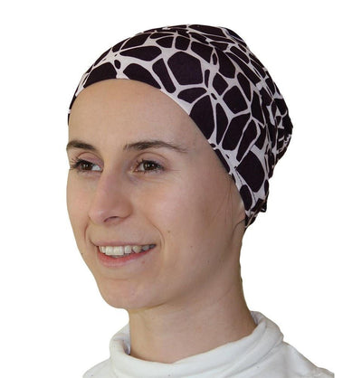 Firdevs Amirah hijab Firdevs Practical Scarf & Bonnet Giraffe Dark Purple - Modefa 