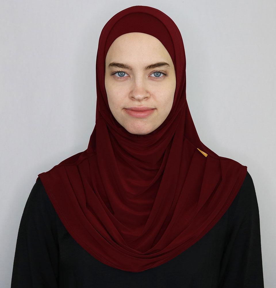 dark red hijab