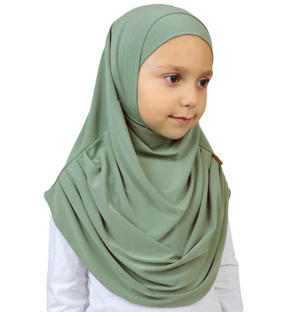 Firdevs Amirah hijab Sage Green Firdevs Girl's Practical Hijab Scarf & Bonnet Sage Green