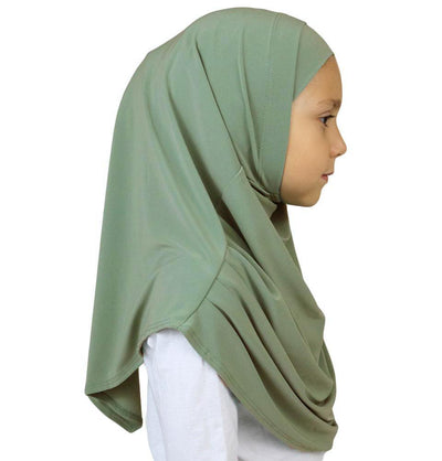 Firdevs Amirah hijab Sage Green Firdevs Girl's Practical Hijab Scarf & Bonnet Sage Green