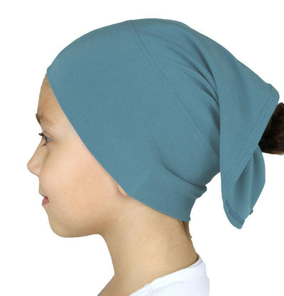 Firdevs Amirah hijab Slate Blue Firdevs Girl's Practical Hijab Scarf & Bonnet Slate Blue