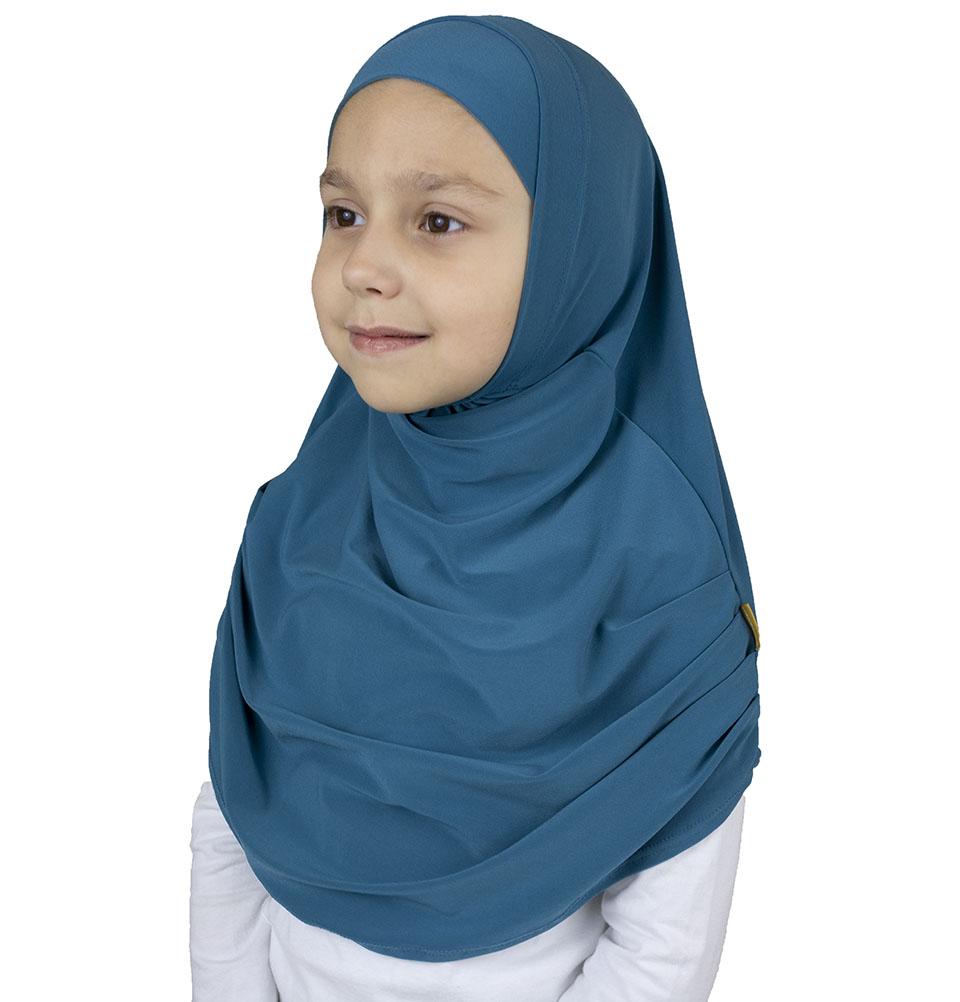 Firdevs Amirah hijab Teal Blue Firdevs Girl's Practical Hijab Scarf & Bonnet Teal Blue