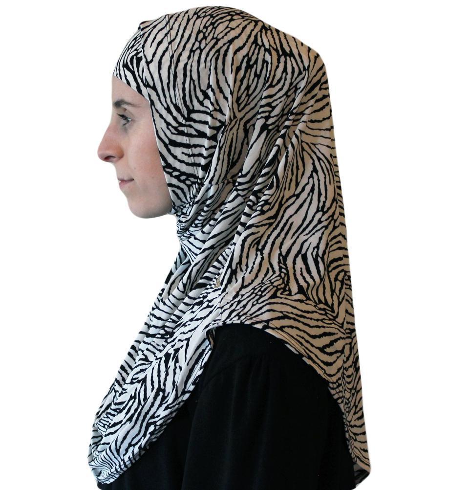 Firdevs Amirah hijab White / Black Firdevs Practical Amira Hijab Zebra White Black