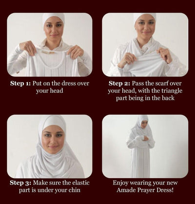 Firdevs Dress Amade Women's One-Piece Prayer Dress Brown Abaya Gift Set - Modefa 