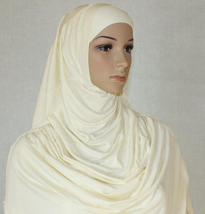 Firdevs Dress Amade Women's One-Piece Prayer Dress Creme Abaya Gift Set - Modefa 