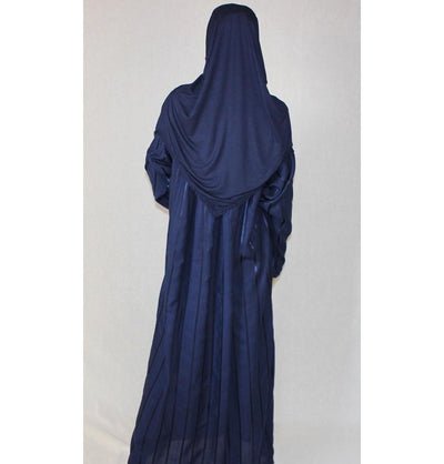 Firdevs Dress Amade Women's One-Piece Prayer Dress Navy Blue Abaya Gift Set - Modefa 