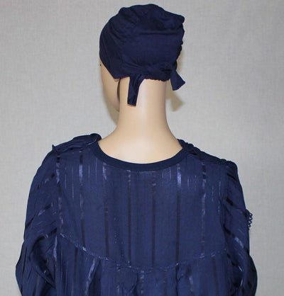 Firdevs Dress Amade Women's One-Piece Prayer Dress Navy Blue Abaya Gift Set - Modefa 