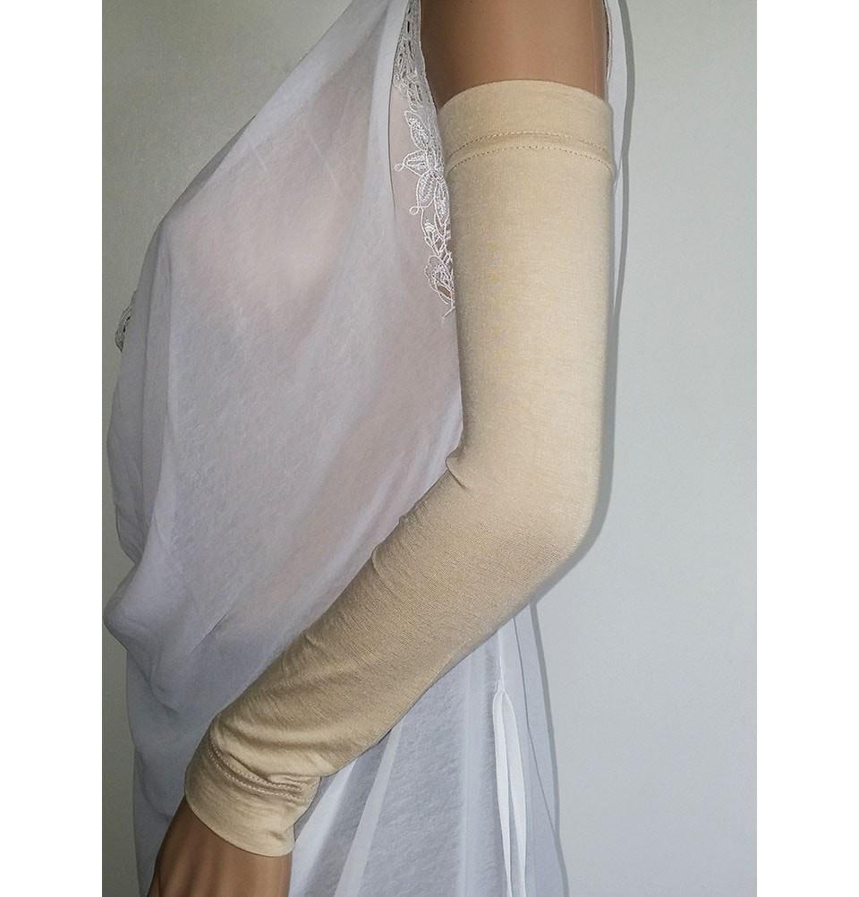 Firdevs Sleeves Firdevs Long Jersey Arm Sleeves Beige - Modefa 