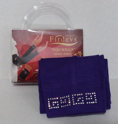 Firdevs Sleeves Firdevs Long Jersey Arm Sleeves Jeweled Purple - Modefa 