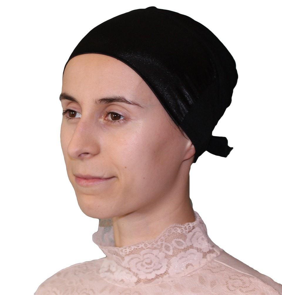 Firdevs Underscarf Black Firdevs Satin Hijab Bonnet Underscarf Black