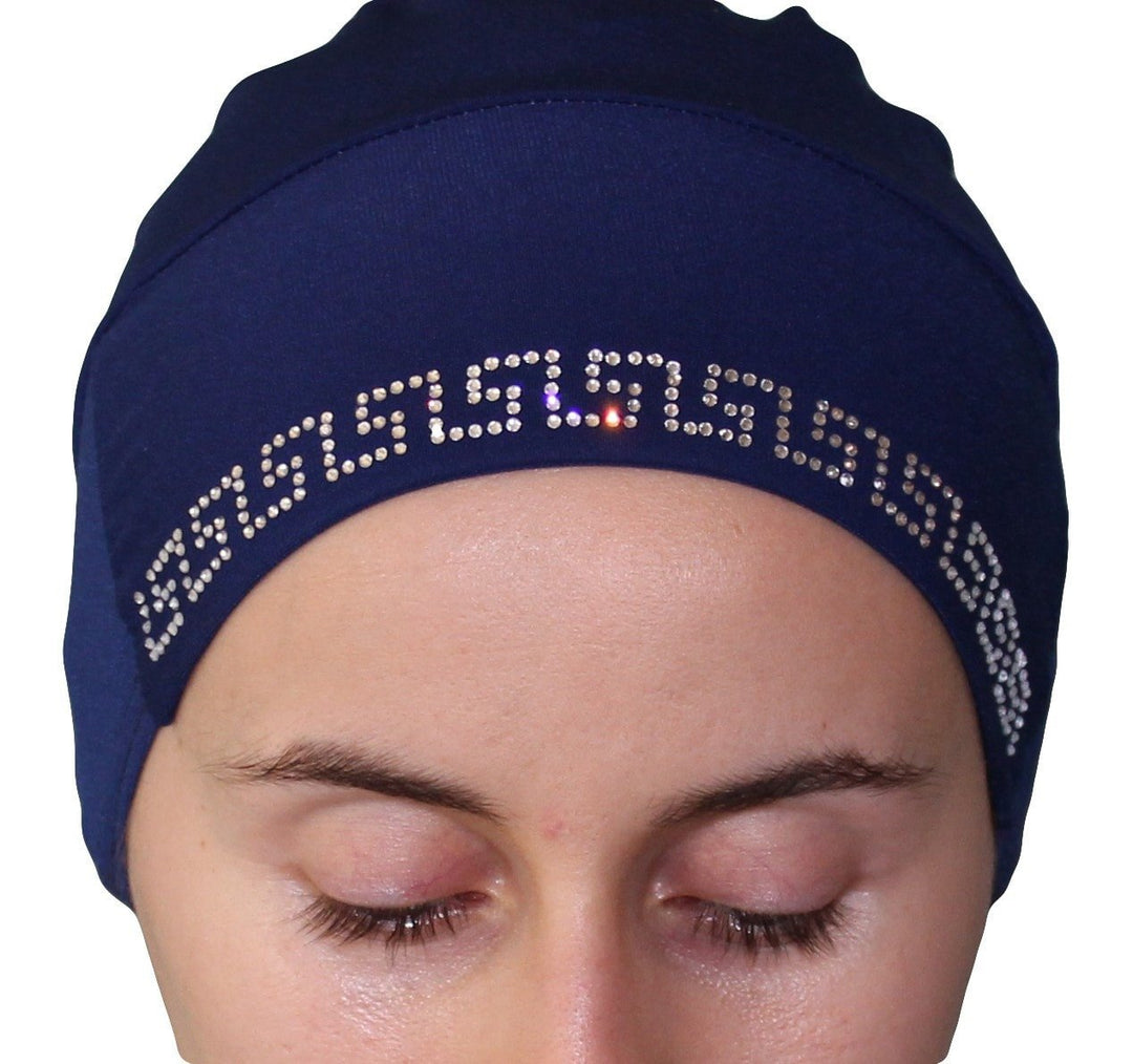 Firdevs Luxury Rhinestone Hijab Bonnet Underscarf Navy Blue