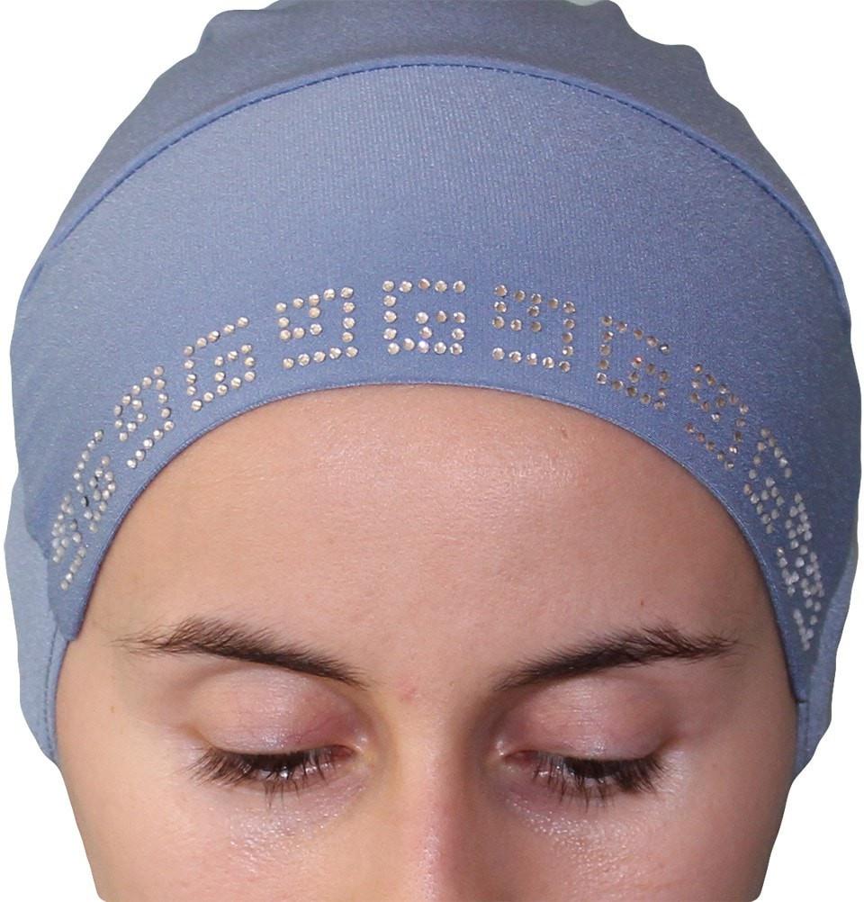 Firdevs Underscarf Firdevs Luxury Rhinestone Hijab Bonnet Underscarf Powder Blue - Modefa 