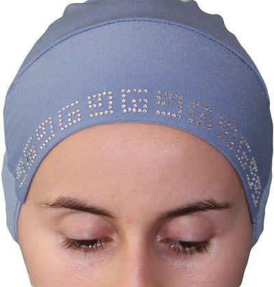 Firdevs Underscarf Firdevs Luxury Rhinestone Hijab Bonnet Underscarf Powder Blue - Modefa 