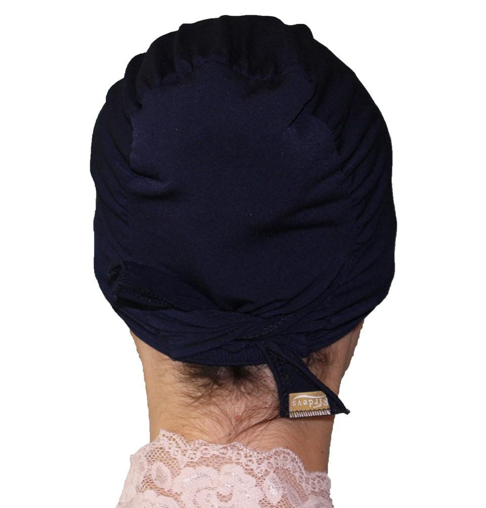 Firdevs Underscarf Blue Firdevs Satin Hijab Bonnet Underscarf Navy Blue