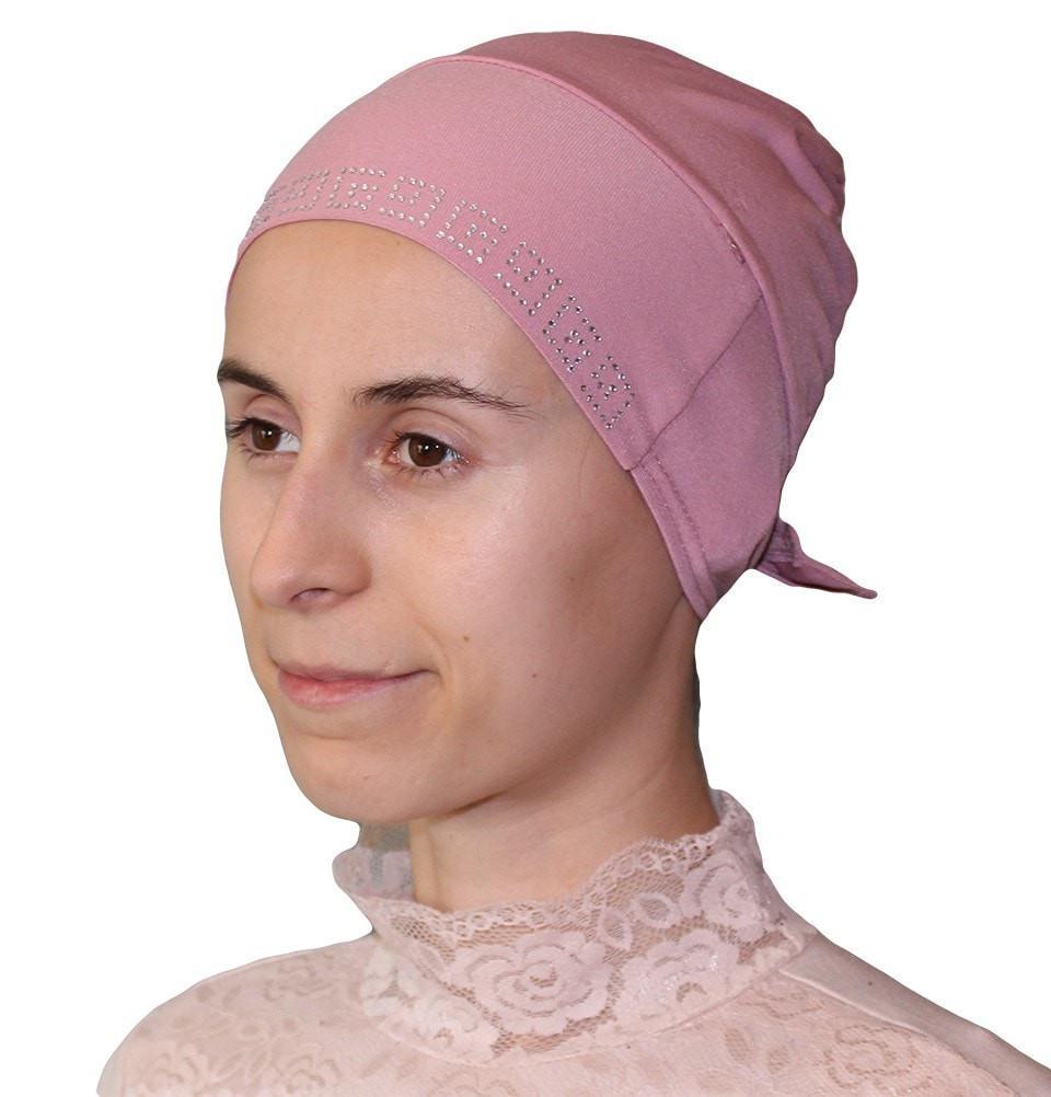 Firdevs Underscarf Pink Firdevs Luxury Rhinestone Hijab Bonnet Underscarf Blush Pink