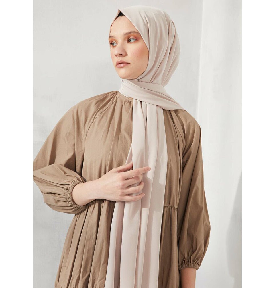 Fresh Scarf Shawl Beige Punto Silky Hijab Shawl - Beige