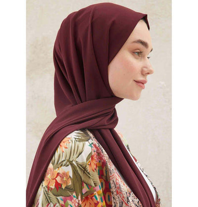 Fresh Scarf Shawl Dark Red Medine Ipek Chiffon Hijab Shawl - Dark Red